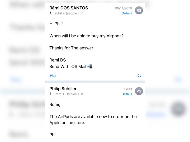 AirPods : une notification signée Phil Schiller
