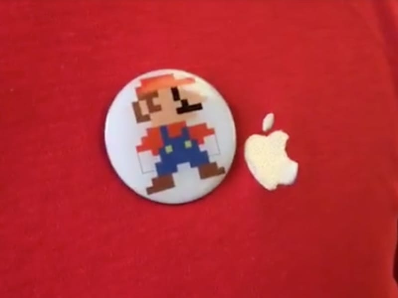 Dans les Apple Store, Super Mario se porte aussi en badge