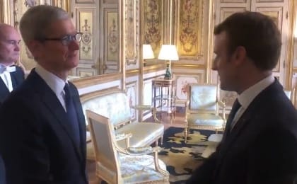 Emmanuel Macron a capturé Tim Cook