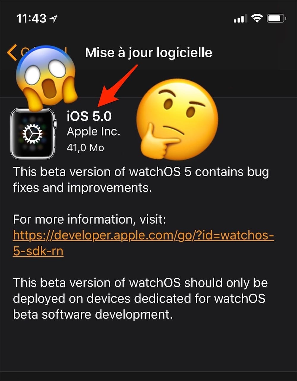 Ivre, Apple fournit iOS 5.0 à l